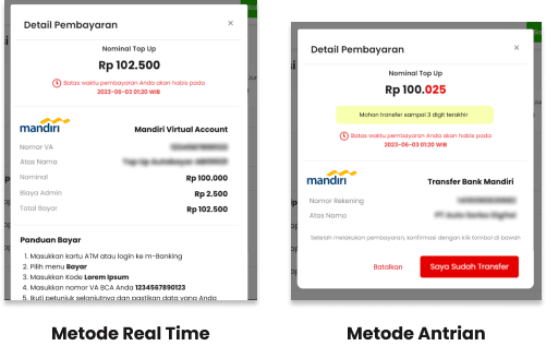 Web Dashboard AutoKirim bayar top up saldo