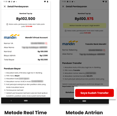 Aplikasi AutoKirim bayar top up saldo